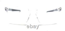 Monture de lunettes de soleil Oakley OO8055-0356 demi-cerclées enveloppantes gris argenté transparent 56-17 136