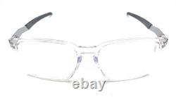 Monture de lunettes de soleil Oakley OO8055-0356 demi-cerclées enveloppantes gris argenté transparent 56-17 136