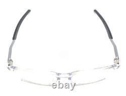 Monture de lunettes de soleil Oakley OO8055-0356 demi-cerclées enveloppantes gris argenté transparent 56-17 136