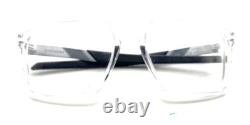Monture de lunettes de soleil Oakley OO8055-0356 demi-cerclées enveloppantes gris argenté transparent 56-17 136