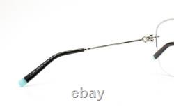 Monture de lunettes de soleil Tiffany demi-contour TF3082 en argent brillant avec étui
