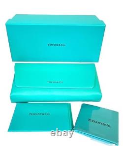 Monture de lunettes de soleil Tiffany demi-contour TF3082 en argent brillant avec étui