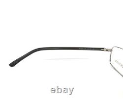 Monture de lunettes de vue Tom Ford TF5024 751 noire et argentée, rectangulaire à cerclage métallique 52-16-130