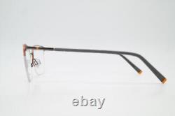 Monture de lunettes demi-cerclée Humphreys 582376 argentée, orange et grise, neuve