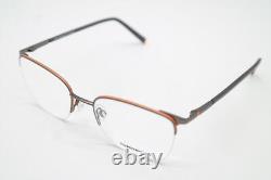 Monture de lunettes demi-cerclée Humphreys 582376 argentée, orange et grise, neuve