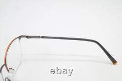 Monture de lunettes demi-cerclée Humphreys 582376 argentée, orange et grise, neuve