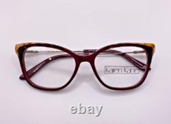 Monture de lunettes en plastique Karen Kane Loquat Wine Silver Cat Eye 53-16-140