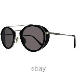 Monture de lunettes noires Aviator en plastique OMEGA OM 0021-H 01A, 52-25-140, fabriquée en Italie