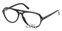 Monture de lunettes optiques aviateur en plastique noir brillant Bally BY5031 001 57-15-145