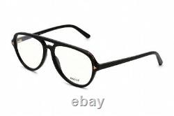 Monture de lunettes optiques aviateur en plastique noir brillant Bally BY5031 001 57-15-145