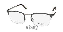 Monture de lunettes optiques demi-cerclée en argent OGA Morel 10157O NV11 56-22-155