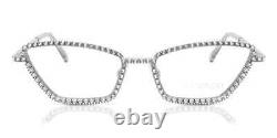 Monture de lunettes optiques en métal Swarovski SK5421 016 Silver Stones Eye 55-18-140