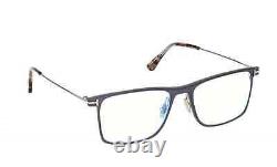 Monture de lunettes optiques en métal argenté mat Tom Ford TF5865-B 013 55-18-145 TF