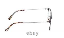 Monture de lunettes optiques en métal argenté mat Tom Ford TF5865-B 013 55-18-145 TF