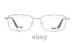 Monture de lunettes optiques en métal couleur or rose BMW BW5012 028, ajustement mondial 56-17-150.