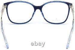 Monture de lunettes optiques en plastique bleu à œil de chat Swarovski SK 5367 092, 53-14-140 RX.