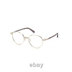 Monture de lunettes optiques rondes en métal argenté Swarovski SK5424-H 033 51-18-140