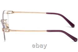 Monture de lunettes optiques sans contour en métal doré rose Swarovski SK5399 028 53-15-140