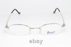 Monture de lunettes vintage BIANCO B-070 C02 demi-cerclée argentée en TITANE fabriquée au Japon