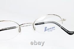 Monture de lunettes vintage BIANCO B-070 C02 demi-cerclée argentée en TITANE fabriquée au Japon