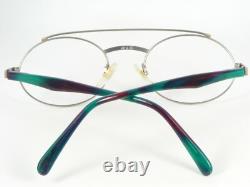 Monture de lunettes vintage DAVIDOFF 305 450 ARGENT / VERT / CLARET 48-25-135