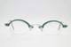 Monture De Lunettes Vintage Herrmann 819 657 Demi-cercl&eacute;e Verte Et Argent&eacute;e, Neuve De Stock Ancien (nos)