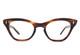 Monture De Lunettes Vintage &oelig;il-de-chat, &eacute;caille Polie Et Argent, Cerclage Complet 44-20-130