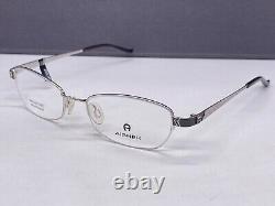 Montures de lunettes Aigner pour femme en argent Rectangulaires Ovales Demi-cerclées Tian A 1022 Np