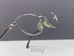 Montures de lunettes Alain Mikli Oval Cat Eye en chrome gris 2670 à bord complet