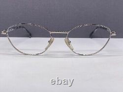 Montures de lunettes Alain Mikli Oval Cat Eye en chrome gris 2670 à bord complet