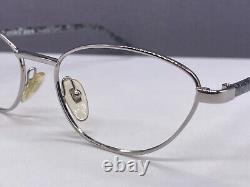 Montures de lunettes Alain Mikli Oval Cat Eye en chrome gris 2670 à bord complet