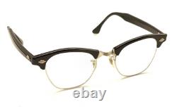 Montures de lunettes ArtCraft Vintage Noir Argent Cat Eye 46-20 140 USA Femmes
