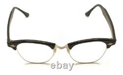 Montures de lunettes ArtCraft Vintage Noir Argent Cat Eye 46-20 140 USA Femmes