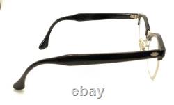 Montures de lunettes ArtCraft Vintage Noir Argent Cat Eye 46-20 140 USA Femmes