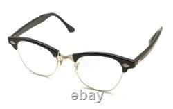 Montures de lunettes ArtCraft Vintage Noir Argent Cat Eye 46-20 140 USA Femmes