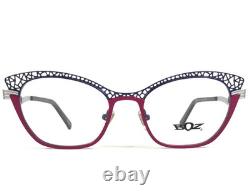 Montures de lunettes BOZ FRISSON 7082 violet rose argent œil-de-chat 51-18-140