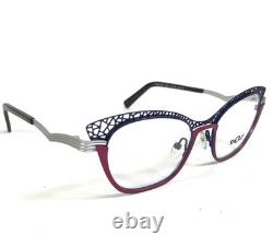 Montures de lunettes BOZ FRISSON 7082 violet rose argent œil-de-chat 51-18-140