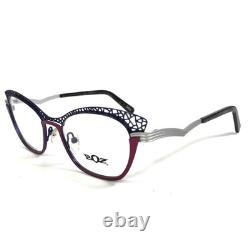 Montures de lunettes BOZ FRISSON 7082 violet rose argent œil-de-chat 51-18-140
