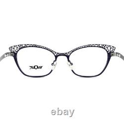 Montures de lunettes BOZ FRISSON 7082 violet rose argent œil-de-chat 51-18-140