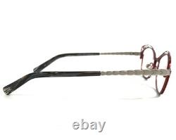 Montures de lunettes BOZ GLORY 3010 Rouge Argent Cat Eye Entièrement cerclées 51-16-140