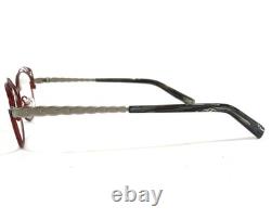 Montures de lunettes BOZ GLORY 3010 Rouge Argent Cat Eye Entièrement cerclées 51-16-140