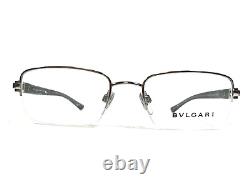 Montures de lunettes Bvlgari 188 102 Noir Argent Carré Demi-Cerclées 53-19-135