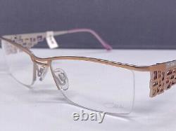 Montures de lunettes CAZAL pour femme, demi-cercle en métal argenté et marron 4170 Allemagne