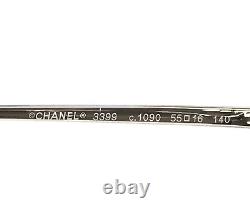 Montures de lunettes Chanel 3399 c. 1090 Transparent Marron Argent Complet 55-16-140