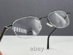 Montures de lunettes Femme Homme Argent Gau Gun Ovale Rond Décideur Demi Cerclée