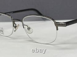 Montures de lunettes Femme Homme Argent Gau Gun Ovale Rond Décideur Demi Cerclée