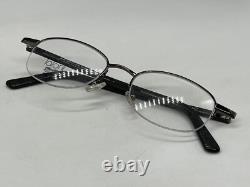 Montures de lunettes Femme Homme Argent Gau Gun Ovale Rond Décideur Demi Cerclée