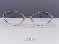 Montures de lunettes Femme Ronde Ovale Argent Plein Vintage Années 90 3533 Œil de chat