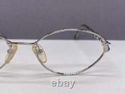 Montures de lunettes Femme Ronde Ovale Argent Plein Vintage Années 90 3533 Œil de chat