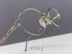 Montures de lunettes Femme Ronde Ovale Argent Plein Vintage Années 90 3533 Œil de chat